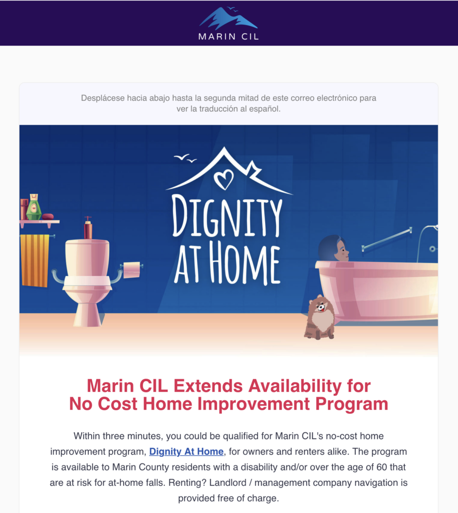 Marin CIL Extends Availability for No Cost Home Improvement Program