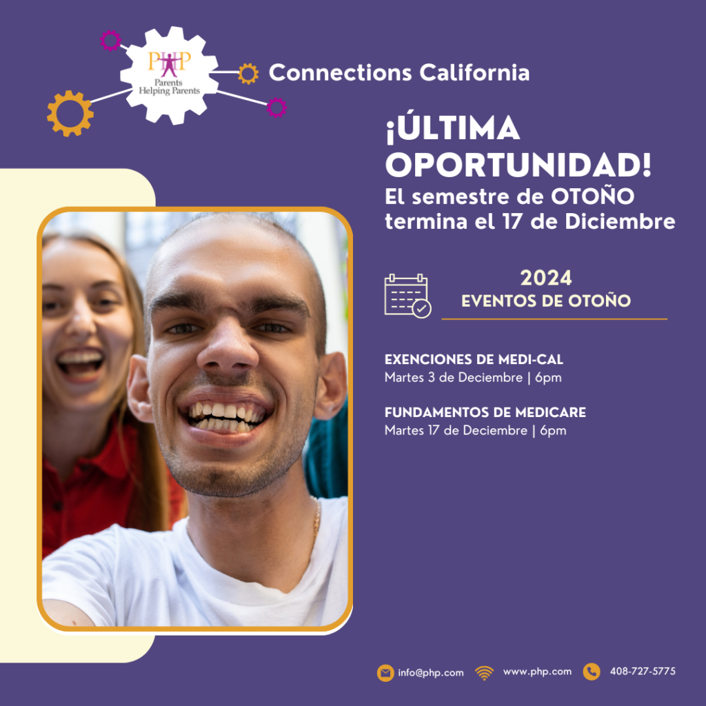 Connections California ¡ÚLTIMA OPORTUNIDAD! El semestre de OTOÑO termina el 17 de Diciembre 2024
EVENTOS DE OTOÑO